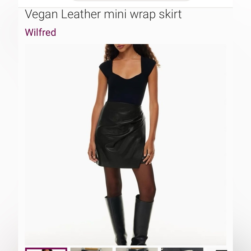 Wilfred Angie skirt in black Vegan leather 
Size 8 Excellent Condition